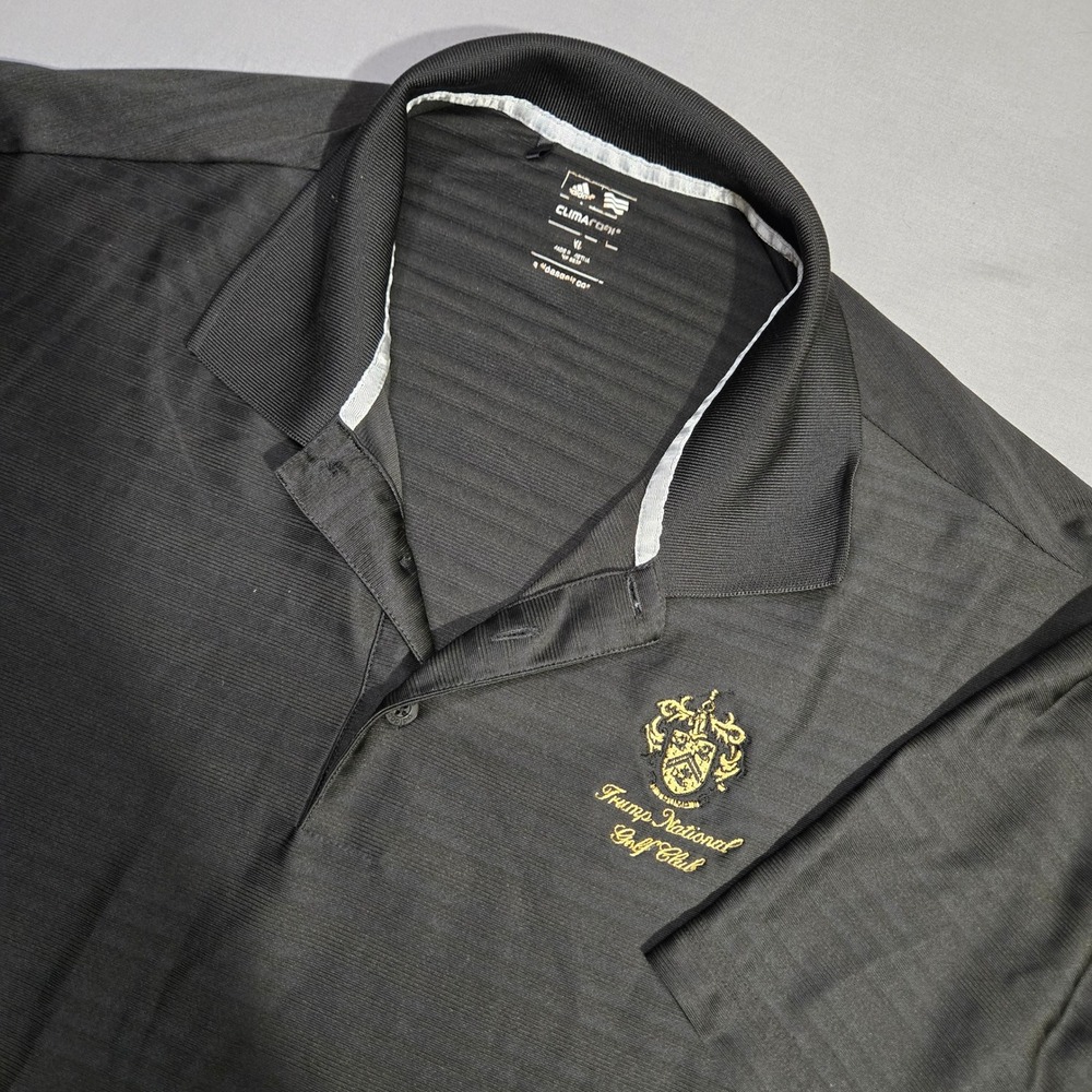 Adidas Trump National Golf Club Polo XL Black ClimaCool‎ Short Sleeve